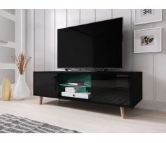 Televizní TV stolek  Sweden I - černá/černý lesk