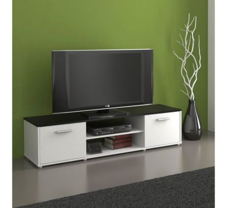 Televizní stolek Zuno - černá/bílá