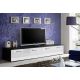 TV stolek Duo 200cm, černá/bílý lesk