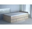 Postel se šuplíky Duet 90cm dub sonoma