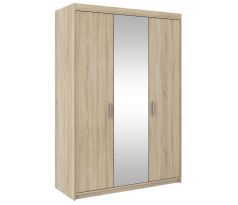 Skříň Elina 3D se zrcadlem 133cm