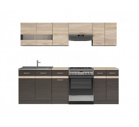 Kuchyňská linka Junona 180/240cm sonoma/wenge