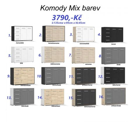 Komoda Mix 135cm