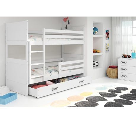 Patrová postel Riky 90x200cm s rošty a matracemi