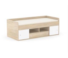 Postel zvýšená Rea Poppo 90cm Dub sonoma/bílá