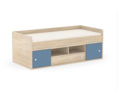 Postel zvýšená Rea Poppo 90cm Dub sonoma/modrá